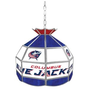 Trademark NHL Columbus Blue Jackets stained glass Tiffany lamp - 16 in