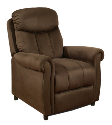 Abbyson Living Palermo Dark Brown Microsuede Pushback Recliner On Sale