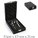 Wooden Box Bar Set - Bottle Stopper & Opener - Crystal Tops