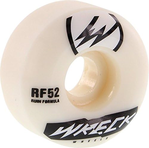 Wreck Wheels W2 White / Black Skateboard Wheels - 52mm 83b (Set of 4)