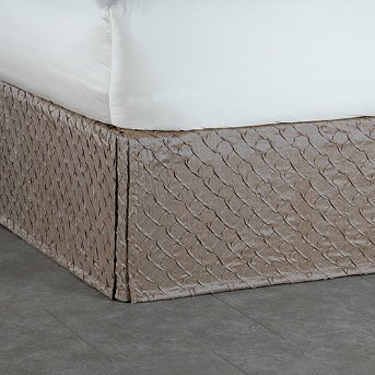 Carmo Pewter Bedskirt - Queen - Frontgate