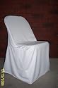 White Wedding Reception Folding Style Chair Covers (set of 10)