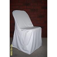 White Wedding Reception Folding Style Chair Covers (set of 10)