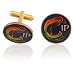 Ireland 1 Pence Celtic Bird Coin Cuff Links-CLC-CL310