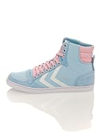 Hummel Zapatillas Slimmer Stadil Alta (Azul/Rosa)