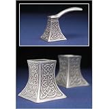 English Pewter Celtic Candle Holders and Snuffer