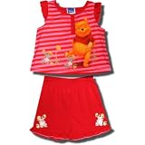Winnie the Pooh Sleeveless, short-pant pajamas in Red for Toddler Girls