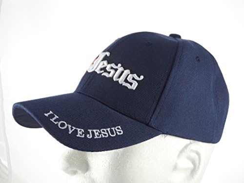 I Love Jesus Baseball Hat Cap "Navy" Adj. Velcro Back New