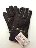 Nordvek Gents 100% Genuine Sheepskin Gloves With Strap Cuff # 307-100