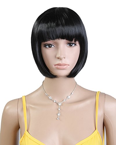 Cool2day Sexy Western Women's 30cm Short Bob Straight Wig (Model: Jf010573) (Black)