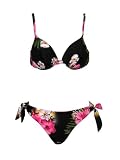 Athena 2 Pc Tropical Underwire Bra & Retro Bikini