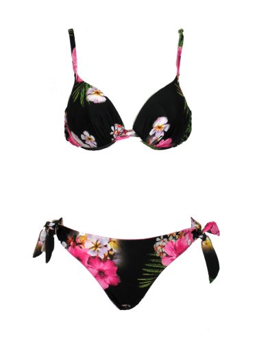 Athena 2 Pc Tropical Underwire Bra & Retro Bikini