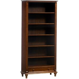 Savannah Six shelf Bookcase With Drawer, SIX-SHELF, WALNUT by Home Decorators Collection