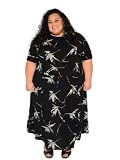 WeBeBop Plus Size Dragon Fly Print Easy Dress