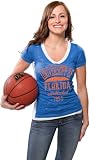 Florida Gators Women's Royal Side Stripe Jersey Burnout V-neck T-Shirt