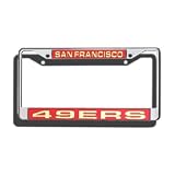 NFL San Francisco 49ers Chrome Laser License Plate Frame