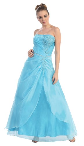 Bridesmaid Strapless Formal Wedding Dress #2545