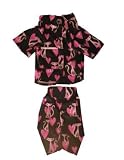 Designer Dog Pajamas "Kool Kat" Black Dog Lounge Set - From Our Mommy & Me Collection (Matching Fashions for You and Your Pets!) - Made in USA - Medium