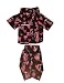 Designer Dog Pajamas "Kool Kat" Black Dog Lounge Set - From Our Mommy & Me Collection (Matching Fashions for You and Your Pets!) - Made in USA - Medium