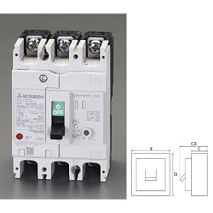 【クリックで詳細表示】EA940MN-43 AC100-440V/100A/3極漏電遮断器(フレーム100)