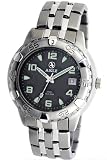 Aigle - A48181 -Montre Homme - Acier Chrom� - Quartz Analogique - Dateur - Cadran Noir - Bracelet Acier Chrom�