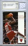 1993-94 Skybox Premium #45 Michael Jordan with Piece of Authentic Michael Jordan Chicago Bulls Game Used Jersey Graded BGS BECKETT 10 MINT GGUM Card