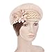 Vbiger Women's Winter Beanie Berets Hat (Beige)