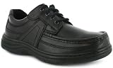 Mens Black Casual Leather Hush Puppies Shoes. - Black - UK 6-12