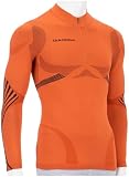 Diadora Running L/S Laufshirt (Nahtlos), orange/schwarz - 