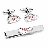Kansas City Chiefs Cufflinks and Tie Bar Gift Set