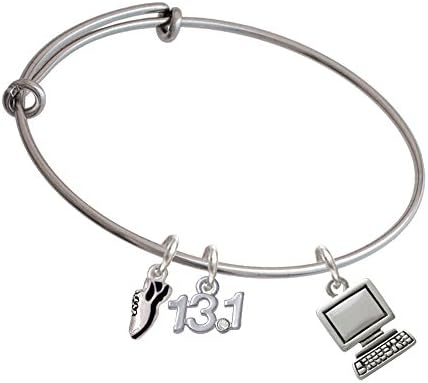 Computer Running Shoe and 13.1 Expandable Bangle Bracelet