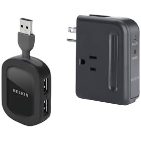 Belkin F9H220-TVL Travel Surge Protector with Hidden Swivel Plug: Electronics