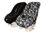 Itzy Ritzy Ritzy Rider in Black Skulls & Black Minky Dot Toddler Car Seat Cover
