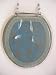 Checkered Leaf Blue Toilet Seat