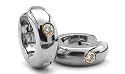 Stainless steel Hoop Earring with CZ