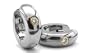 Stainless steel Hoop Earring with CZ
