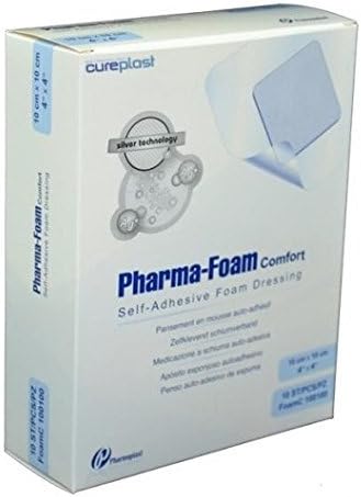 Pharmafoam 6"x6" (5 pads) - Foam Dressing - Comparable to *Allevyn *Biatain *Lyofoam *Mepilex *Tegaderm-Foam