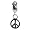 Bella Carina 925 Silber Bead - PEACE Zeichen - Beads Element Silber massiv mit Stempel für Armband
