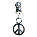 Bella Carina 925 Silber Bead - PEACE Zeichen - Beads Element Silber massiv mit Stempel für Armband
