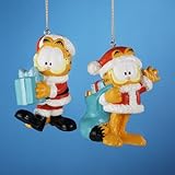 Club Pack of 24 Garfield in Santa Suit with Toys Christmas Ornaments 3.5