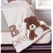 B is for Bear Sage Boa Blanket