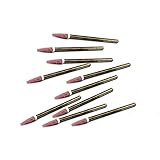 JINTONG ゴム砥石 2.35mmシャンク コーン ヘッド セラミック 研磨 マウント10個入り