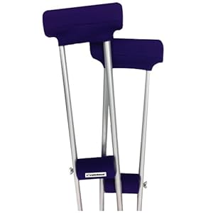 Crutcheze Sport Purple Crutch Pads Covers with Comfortable Arm and Hand Cushions Designer Fashion Accessories for Underarm Crutches Made in USA