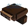 Hinged Scart Adaptor - Adjusts through 90 Degrees to allow closer mounting of Flat Screen TVs. By Cable Mountain