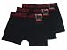 3 er Set Herrenboxer-Retroshorts von Hombre in schwarz, Baumwolle mit 5% Elasthan