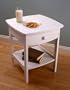 Night Stand with Drawer in White