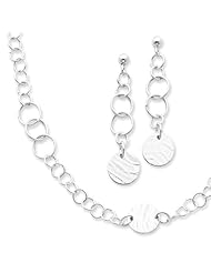 Sterling Silver Necklace And Earrings Set