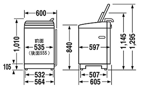 TOSHIBA 8.0kg 洗濯乾燥機 シャイニーゴールド AW-80VF(WN)