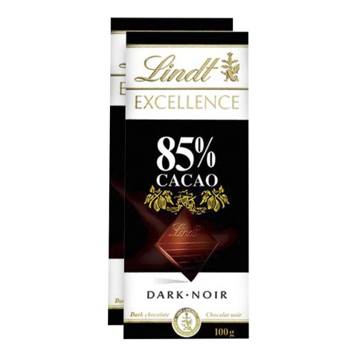 Dark Chocolate Bar (85 % cocoa) - 2 X 100 g (Lindt, Switzerland)