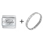 Edwardian Script Font Name Keyla Italian Charm Bracelet
